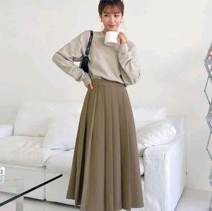 🟣DAZY High Waist Fold Pleated Skirt brown size  M brand new✨️ long flowy skirt